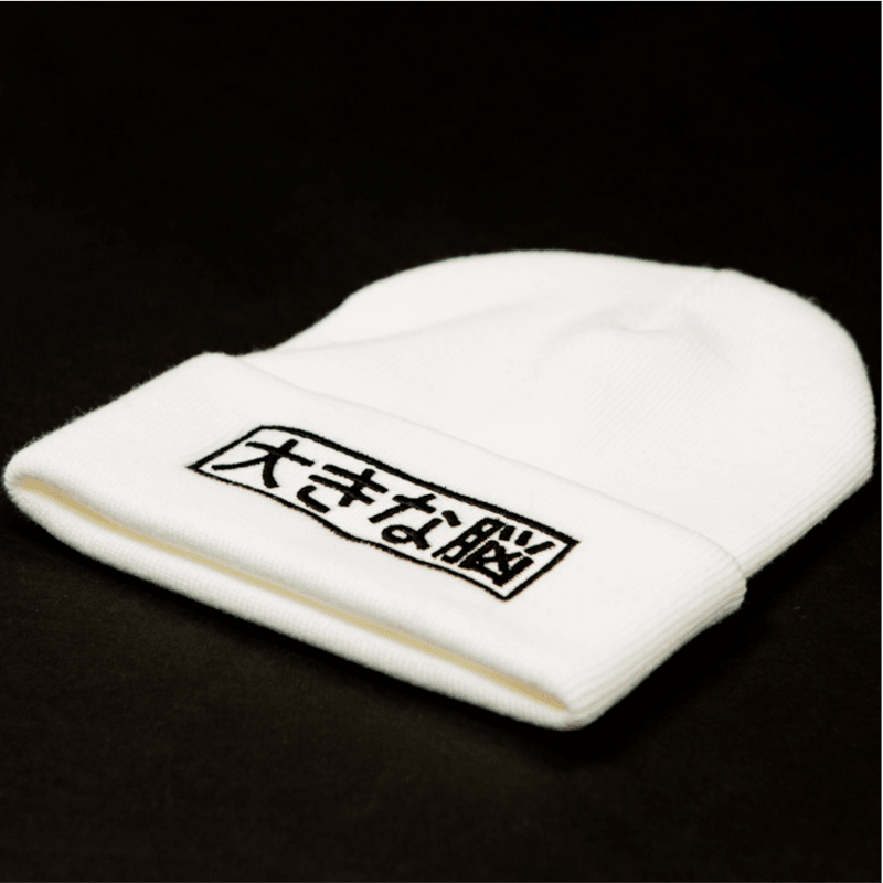 Big Brain Beanie - White - Saikou Apparel